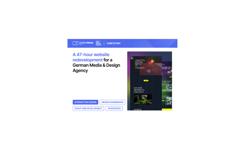 GetDevDone agency's portfolio